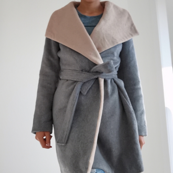 Wool coat wrap with snap buttons - Picture 7 of 7